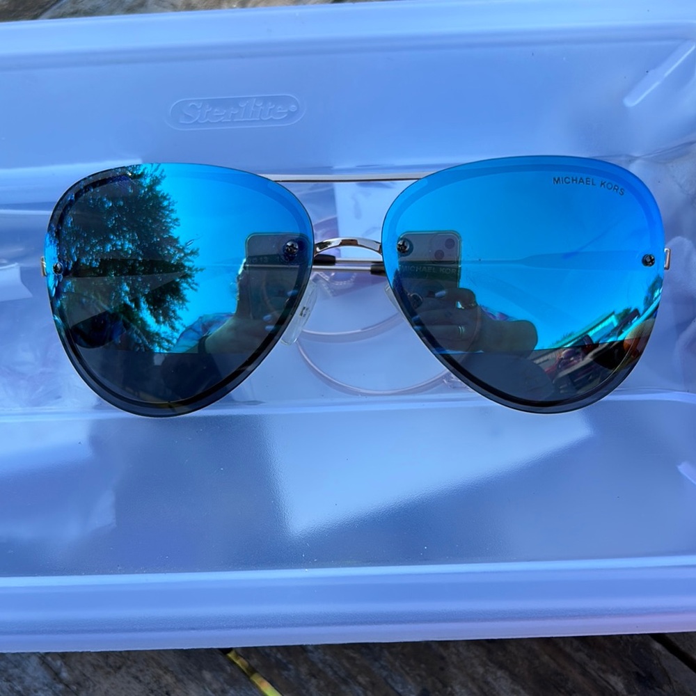 Michael Kors Blue Aviator Sunglasses